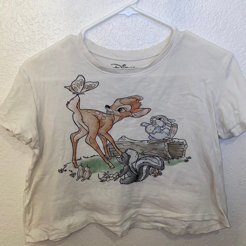 Disney crop top, white, Medium
